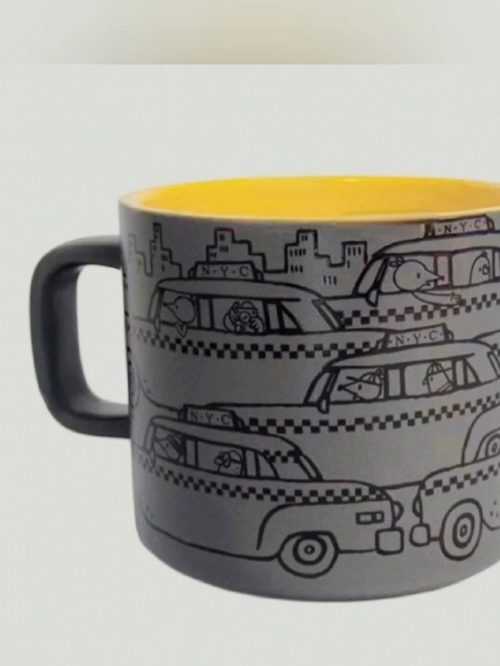 STARBUCKS TIMES SQUARE NEW YORK CITY NYC TAXI CAB COLLECTION CERAMIC MUG 12 OZ